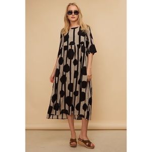 Midi multi dot printed Dress